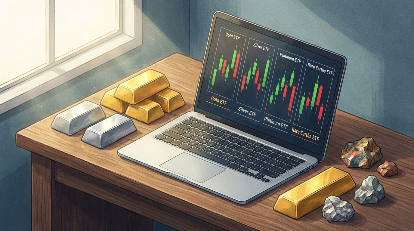 Représentation d’un portefeuille de métaux stratégiques via ETF.