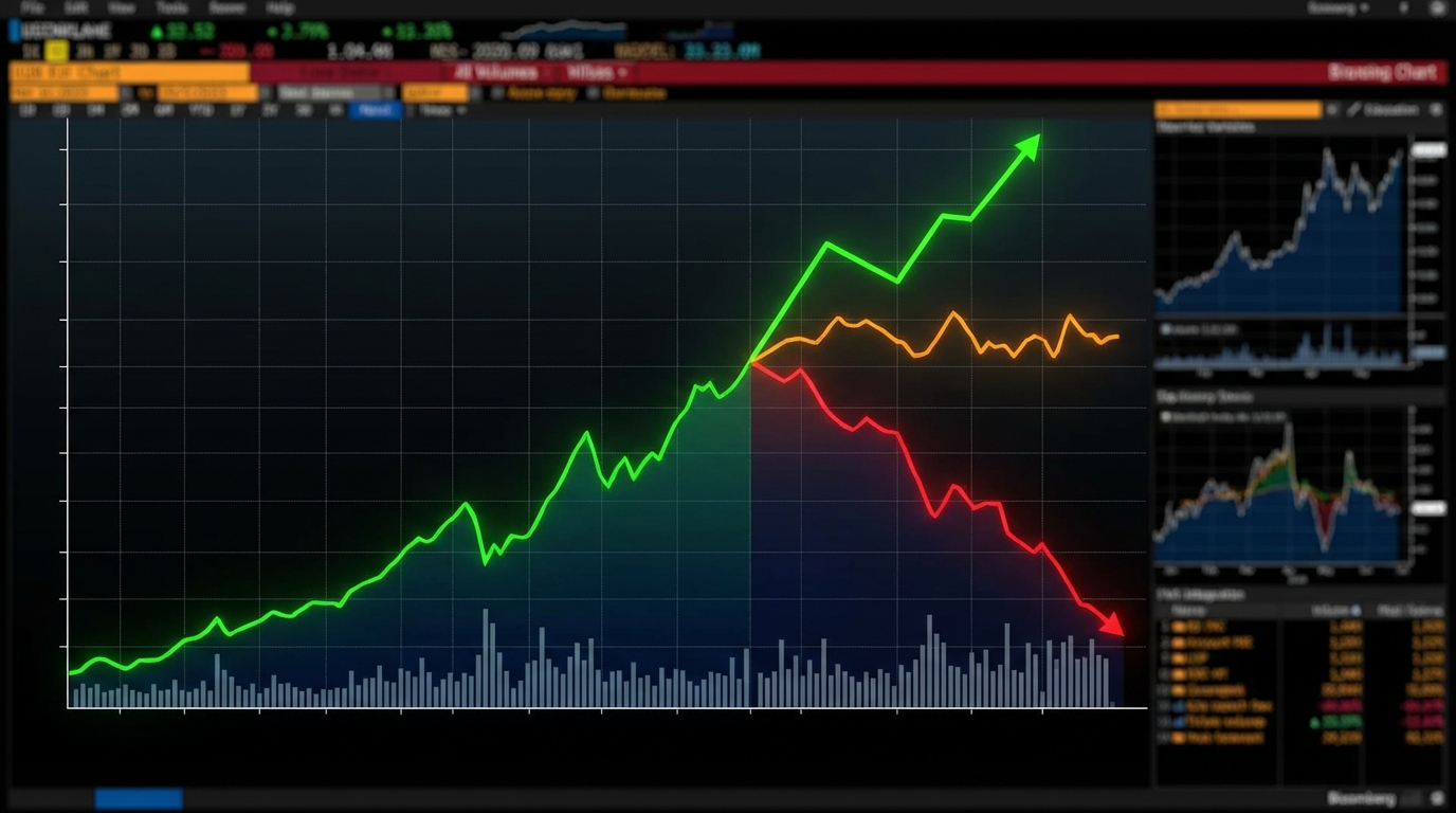 Visualisation stylisée des scénarios de prix du NdPr pour les 30 prochains jours.