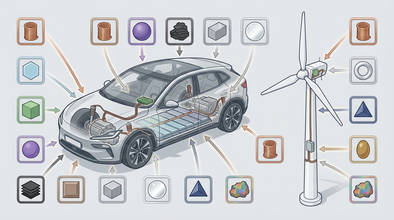 Où se retrouvent les principaux métaux stratégiques dans les technologies bas-carbone