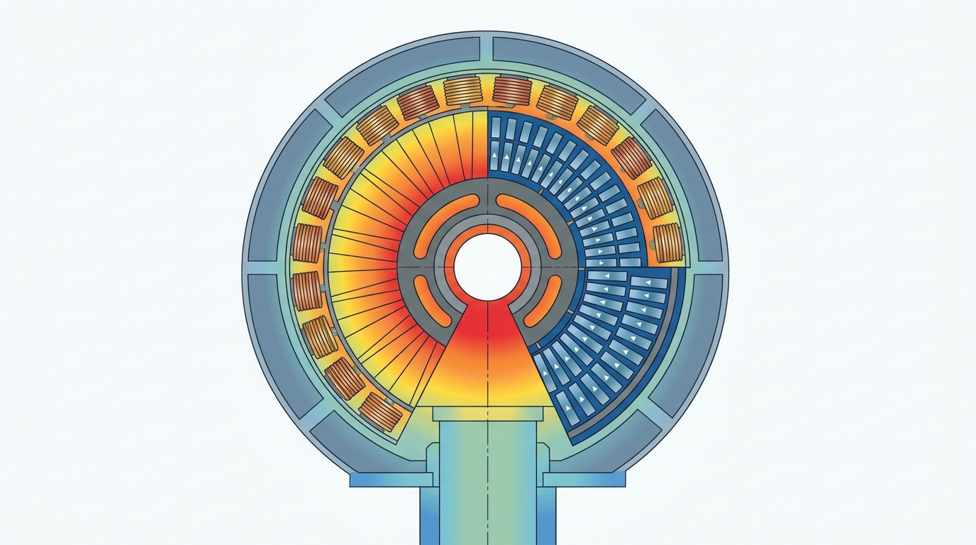 Explaining why dysprosium-stabilized NdFeB magnets help maintain generator performance under offshore temperature extremes.