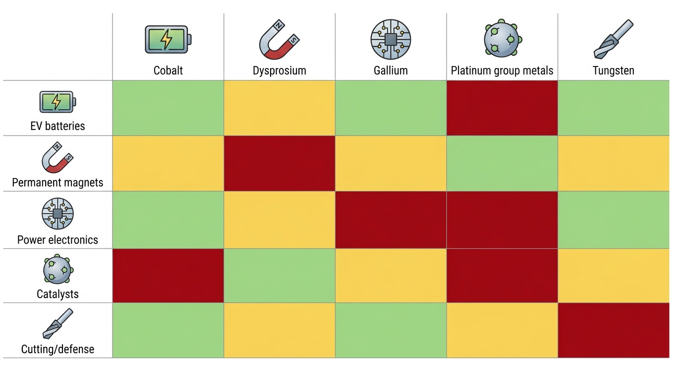 Substitution Reality Check: A Supply-Chain Resilience Framework for Cobalt, Dysprosium, Gallium,