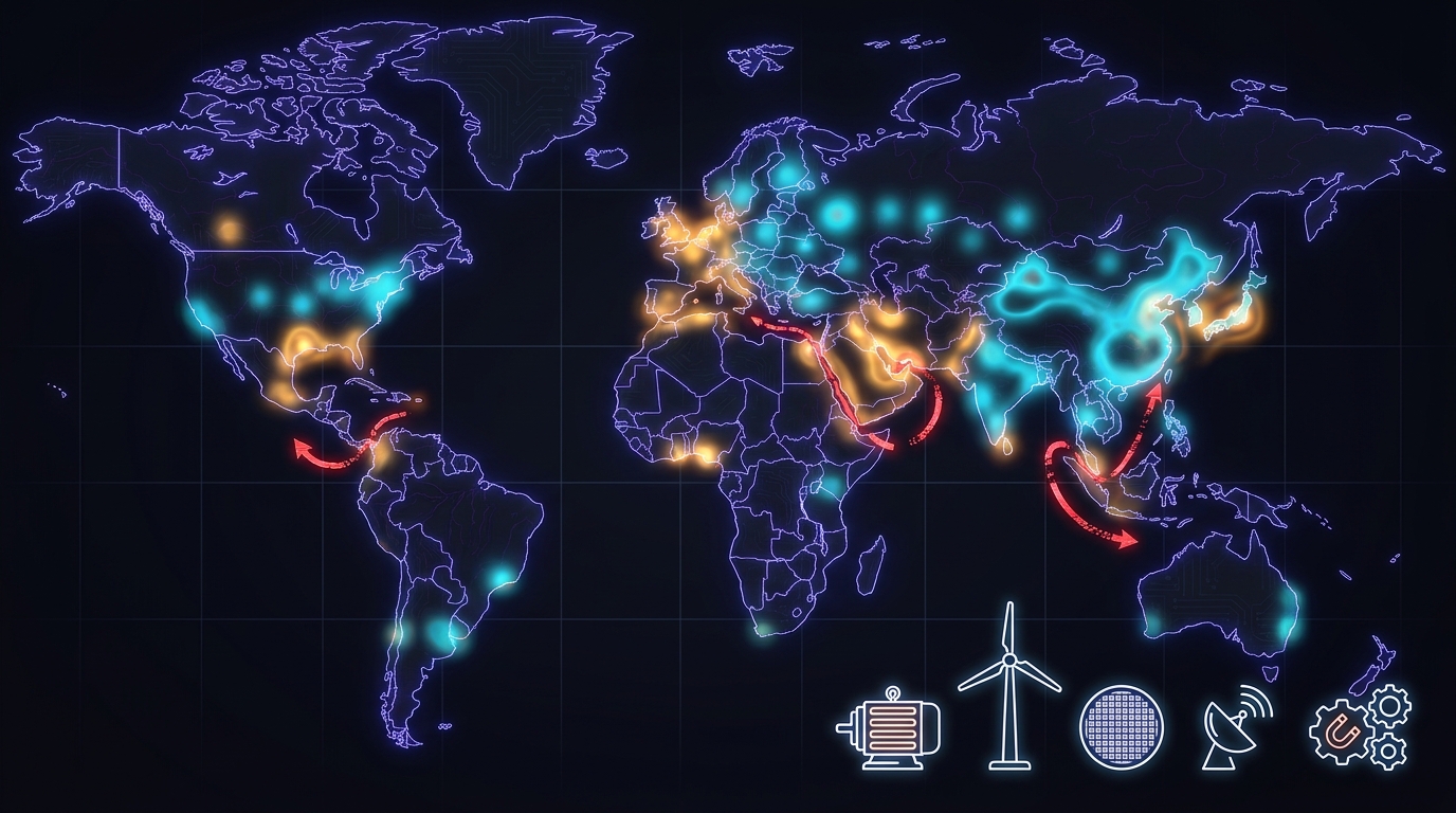 Chokepoint visualization for global critical mineral supply risk.