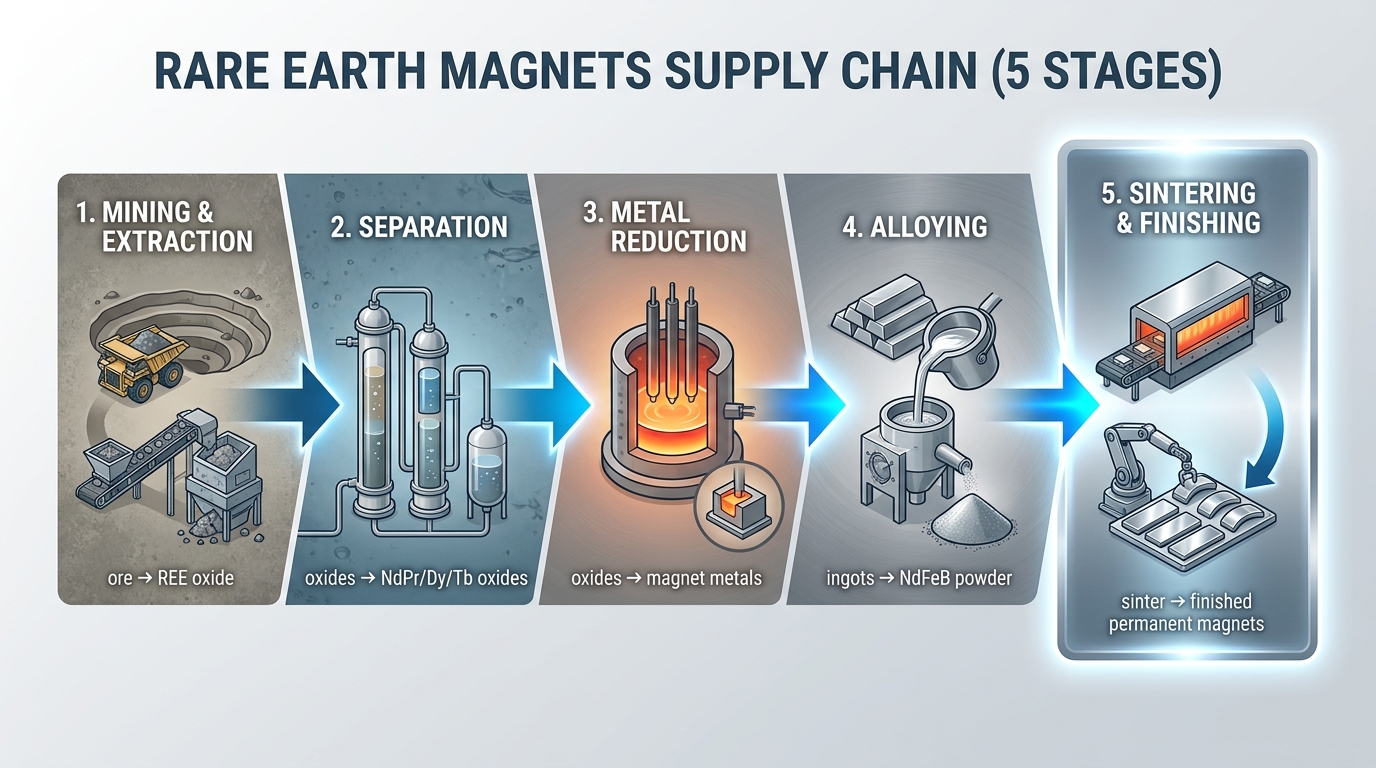 Rare Earth Magnets Supply Chain: Risk Framework for NdPr, Dysprosium and Terbium