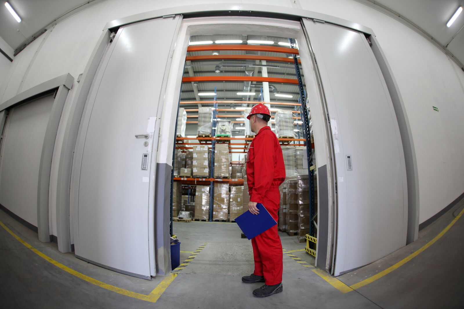 Secure bonded metals storage facility under surveillance